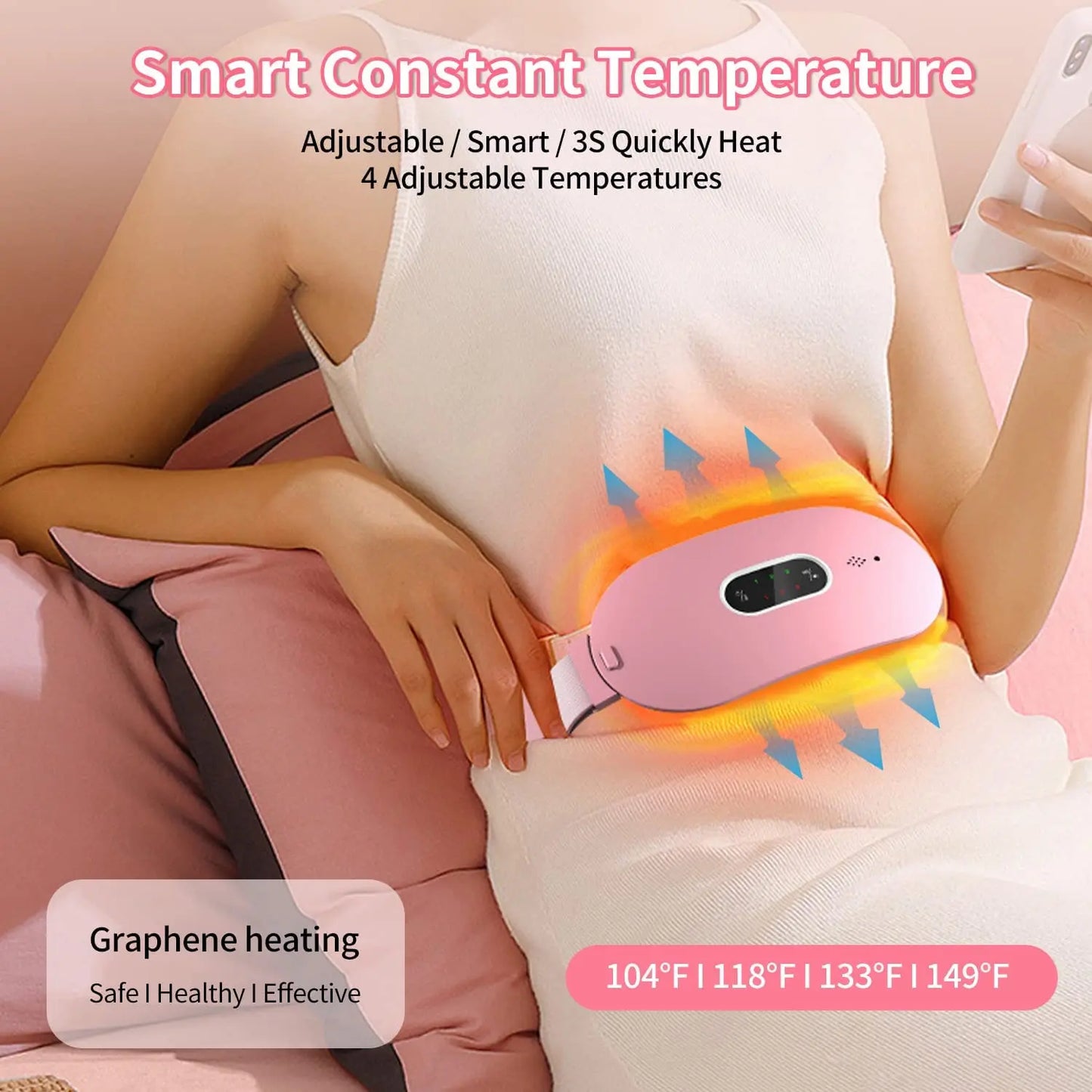 Women Menstrual Heating Pad Heating Massage Belt Abdominal Massager Warm Palace Electric Pain Relief Device
