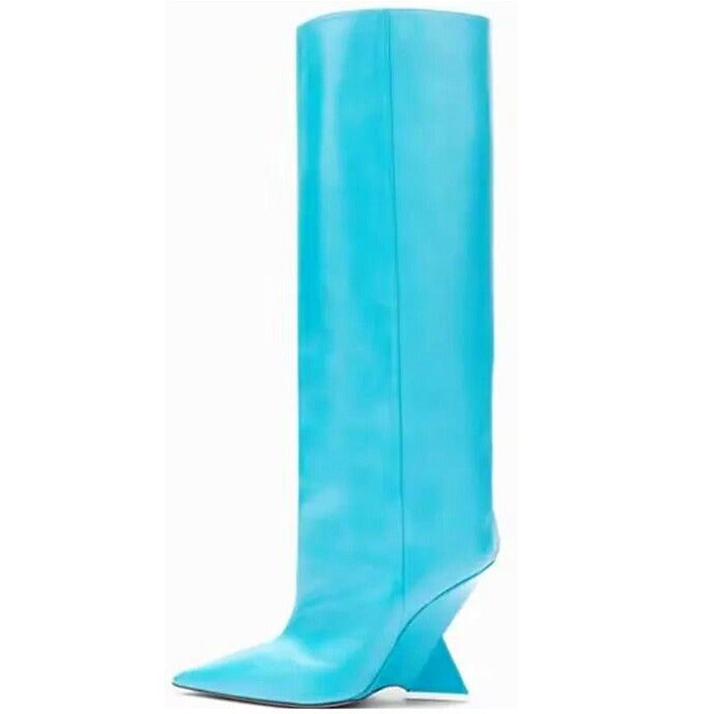 Women Knee High Boots Sexy Pointed Toe Warm Autumn Winter Long Shoes Woman Party Boots