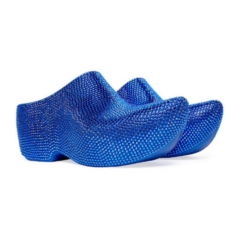 Stylish Crystal Half Slippers For Women Platform Shoes Luxury Designer Shoes Closed Toe Casual Elegant Ladies Mules Shoes