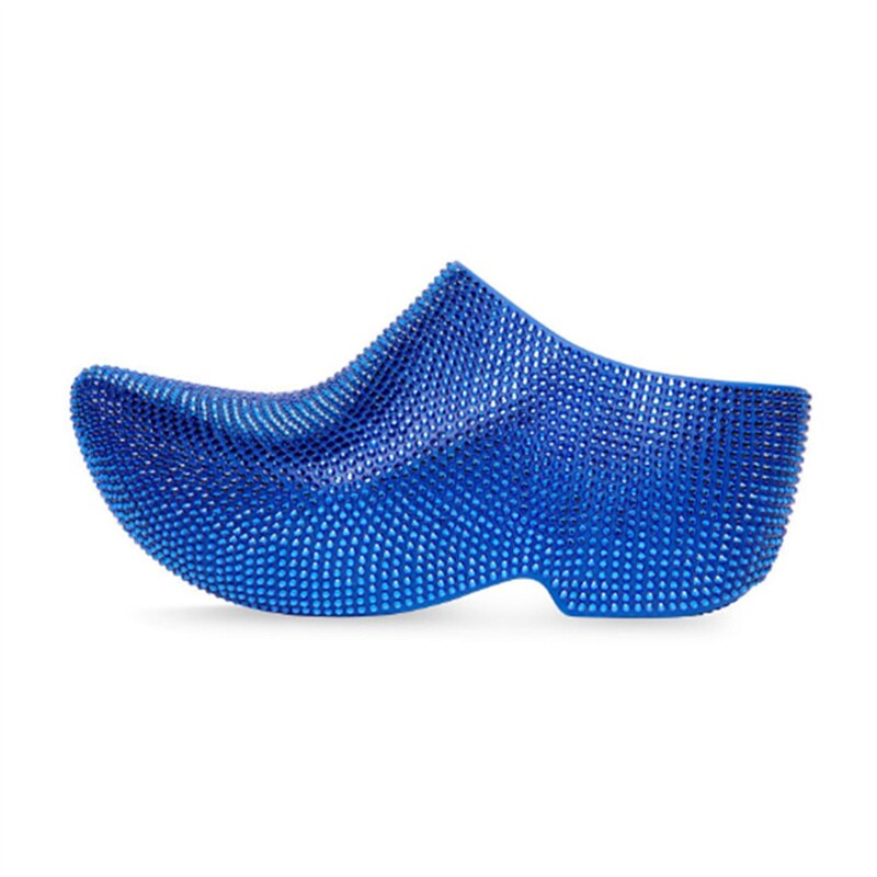 Stylish Crystal Half Slippers For Women Platform Shoes Luxury Designer Shoes Closed Toe Casual Elegant Ladies Mules Shoes