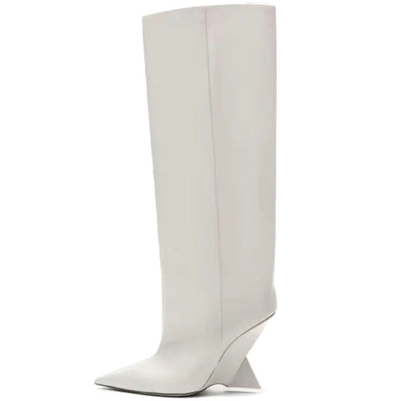 Women Knee High Boots Sexy Pointed Toe Warm Autumn Winter Long Shoes Woman Party Boots