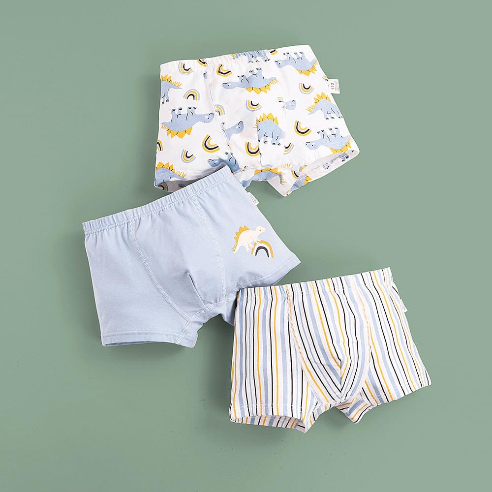 3 pieces Children's underwear boys cotton elastic four-pointed children shorts