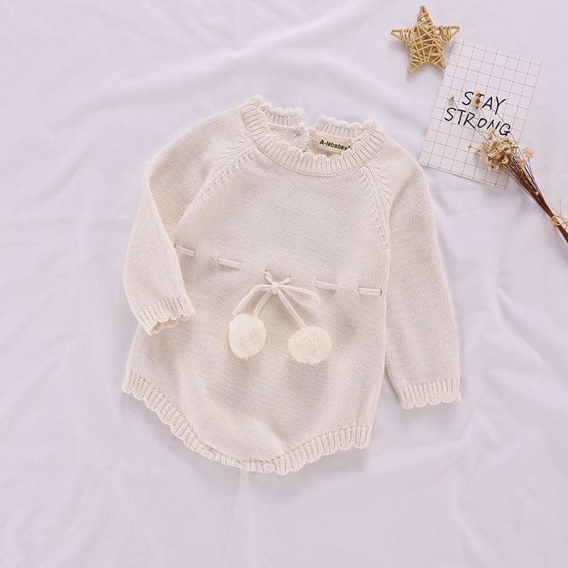 Autumn Baby Knitted Rompers Sweater Baby Girl Long-sleeve Knitted Overalls Infant Girl Princess Cotton Clothes Baby Girl Romper