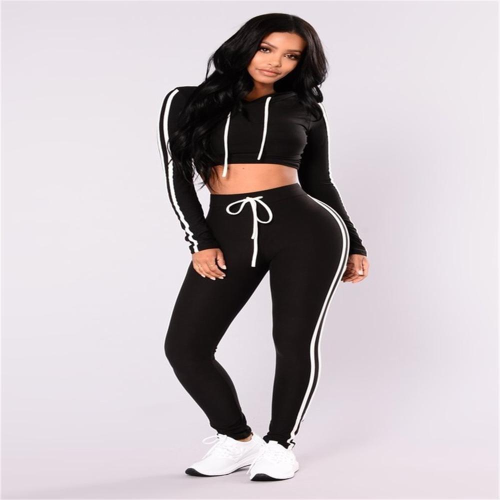 Autumn And Winter pink women tracksuit Sexy Exercise 2 piece woman set Ladies New Style pink women sweat suits