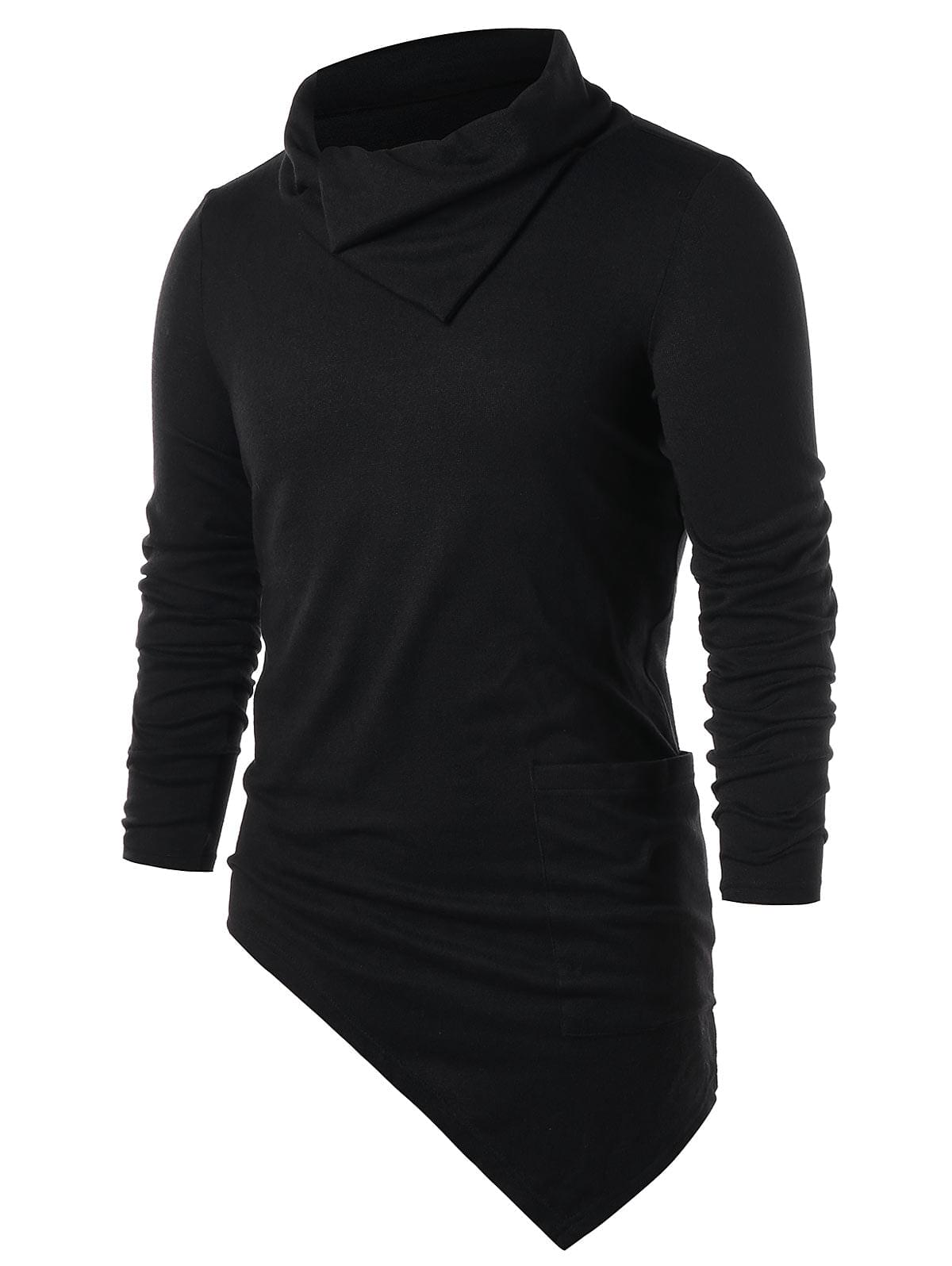 Asymmetric Heaps Collar Longline Top