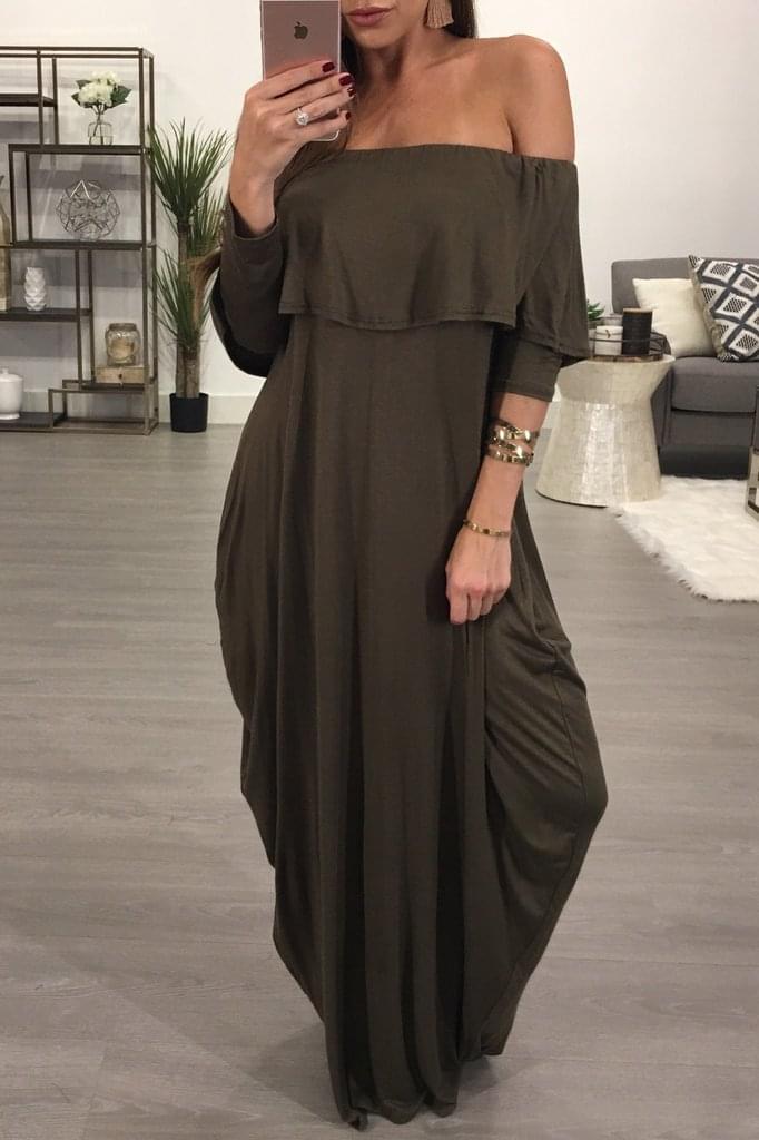 Autumn And Winter European And American Women's Fashion Long Sleeved Plus Size Dress