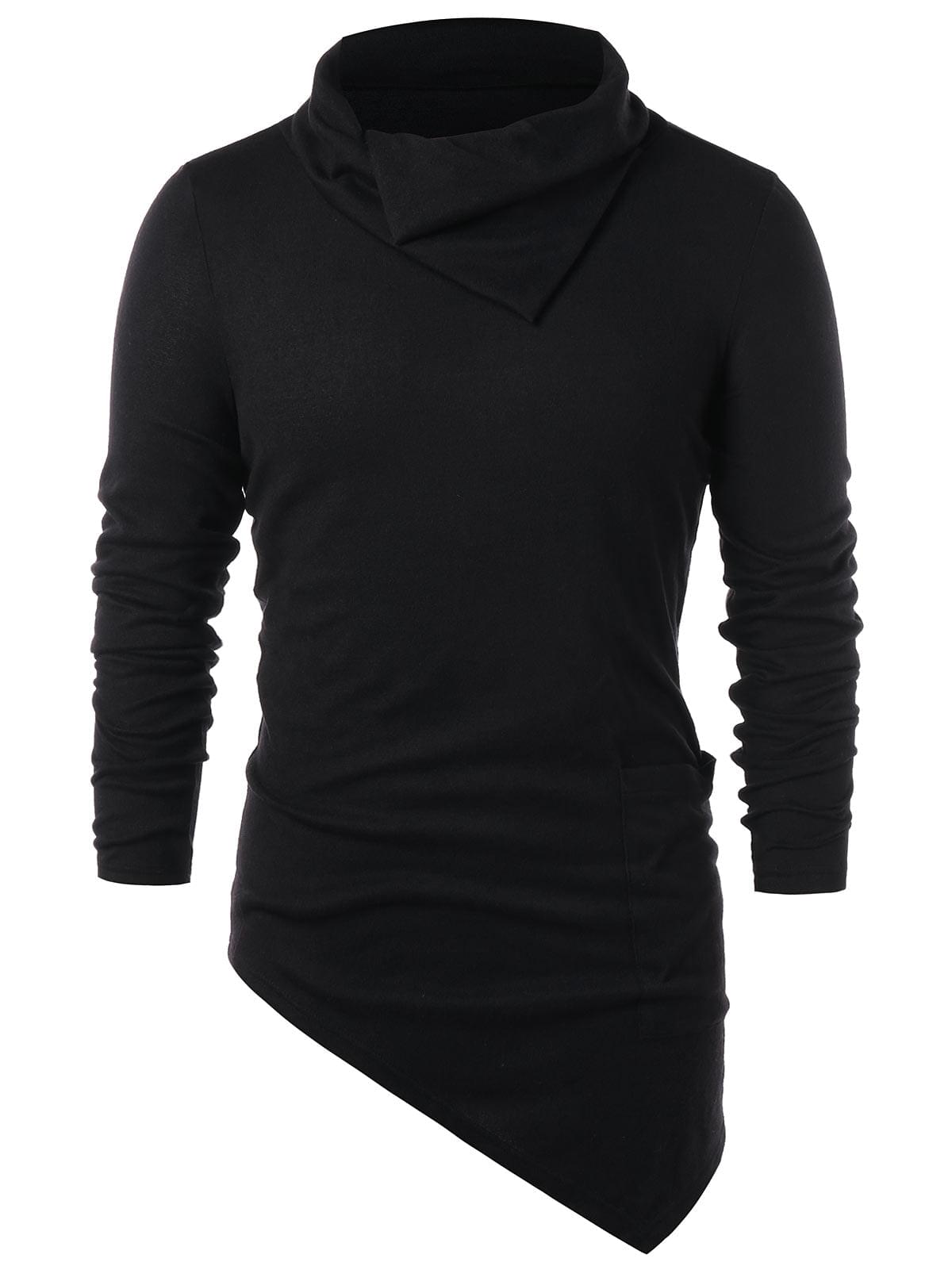 Asymmetric Heaps Collar Longline Top