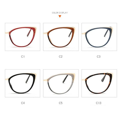 Anti-blue Light Cat Eye Spectacle Women Lens Glasses