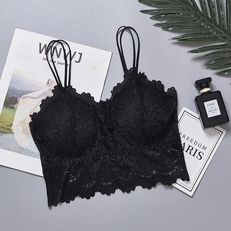 Women Push Up Wireless Lace Bra Top Women Plus Size Bralette Underwear Lingerie Full Cup