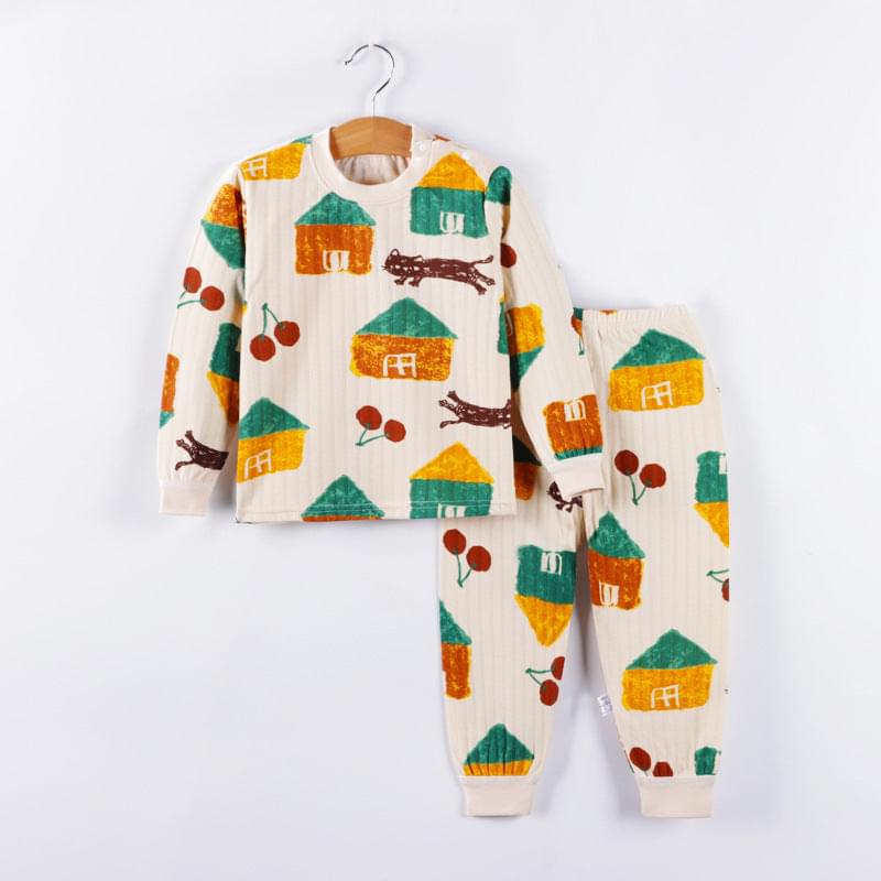 Autumn and winter children's autumn clothes heirloom kids cotton underwear, big children's long-sleeved trousers baby pajamas