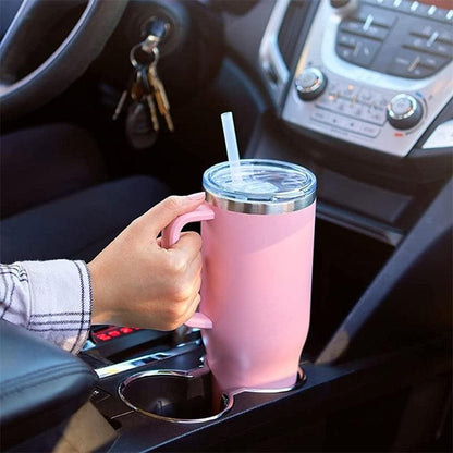 40oz Straw Coffee Insulation Cup With Handle Portable Car Stainless Steel Water Bottle Large Capacity Travel BPA Free Thermal Mug